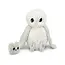 Les Déglingos | Les Ptipotos - Coucou White Polar Owl Soft Toy Mother And Her Baby