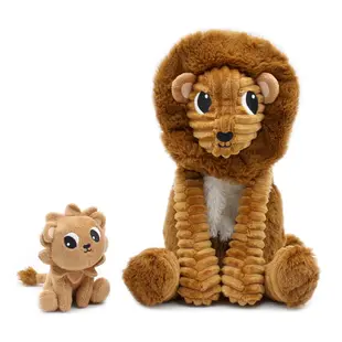 Les Déglingos | Les Ptipotos - Pluche Knuffel Graou Bruine Suiker Papa En Zijn Baby