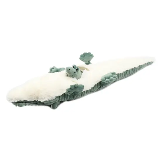 Les Déglingos | Les Ptipotos - Peluche Croketou « Crocodile vert » : maman et son bébé