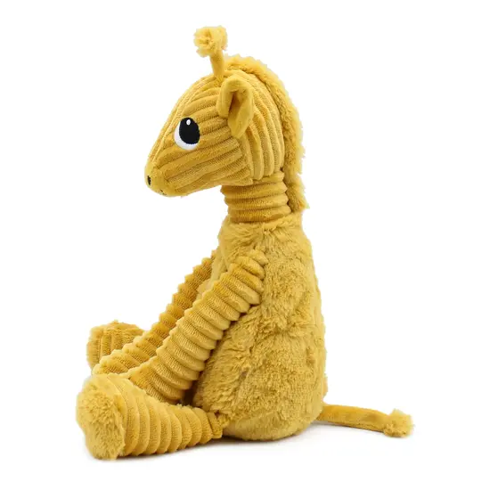 Les Déglingos | Les Ptipotos - Loncou Yellow Mustard Giraffe Soft Toy Mum And Its Baby