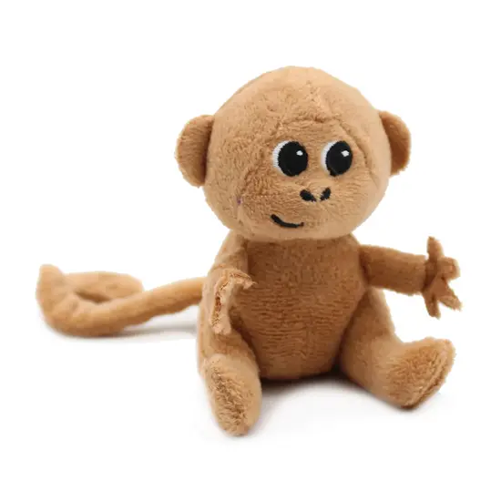 Les Déglingos | Les Ptipotos - Zazou Brown Chocolate Monkey Soft Toy Mum And Its Baby