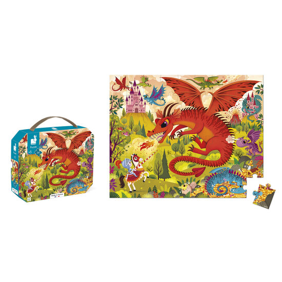 Janod Janod | Kingdom of Dragons Jigsaw Puzzle, 54 Pieces