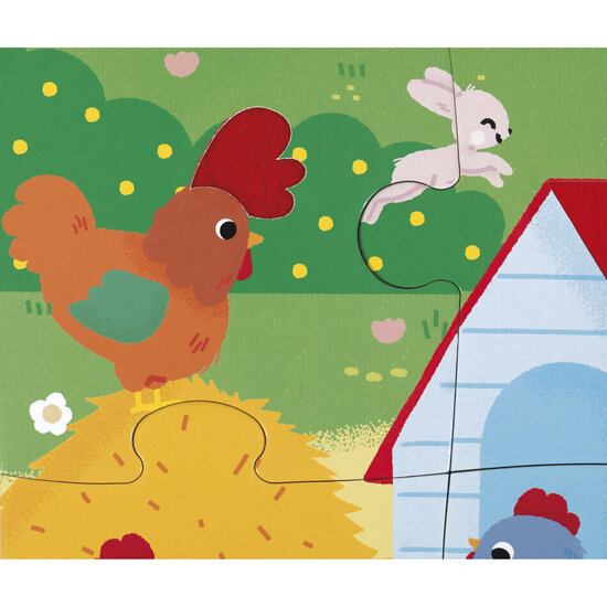 Janod Janod | Puzzle tactile « Les animaux de la ferme »