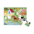 Janod Janod | Puzzle tactile « Les animaux de la ferme »