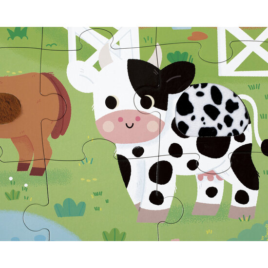 Janod Janod | Puzzle tactile « Les animaux de la ferme »
