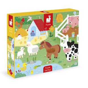 Janod | Puzzle tactile « Les animaux de la ferme »
