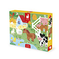 Janod Janod | Puzzle tactile « Les animaux de la ferme »