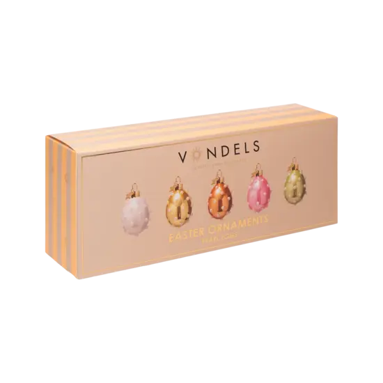 Vondels Vondels | Hangfiguur Pearl Eggs Glas H6cm 5-pack