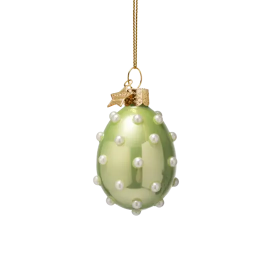 Vondels Vondels | Hangfiguur Pearl Eggs Glas H6cm 5-pack