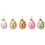 Vondels Vondels | Pearl Eggs Glass Hanging Ornaments, H6cm, 5-pack