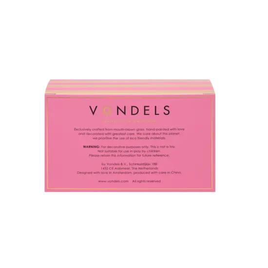 Vondels Vondels | Figurines à suspendre Fashion Chicks Pâques en verre, H 6 cm, lot de 3