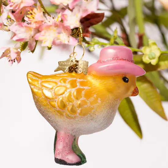 Vondels Vondels | Fashion Chicks Easter Glass Hanging Figurines H6cm 3-pack