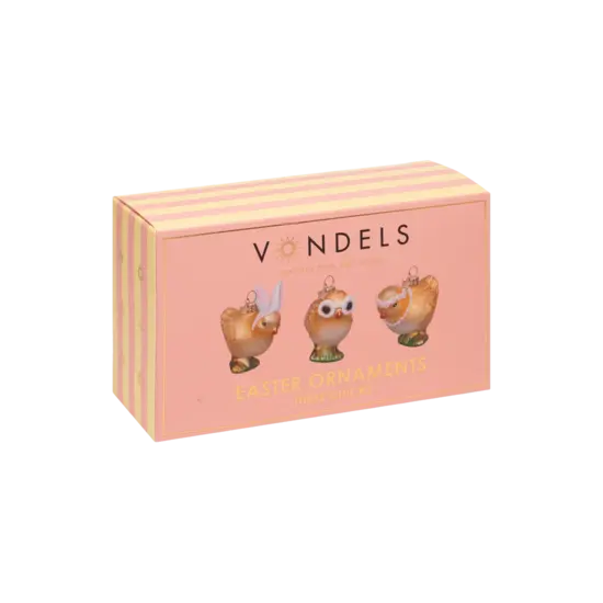 Vondels Vondels | Hangfiguur Chicks Easter Glas H6cm 3-pack