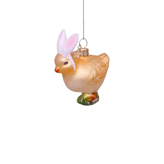 Vondels Vondels | Hängende Figuren „Chicks Easter“ aus Glas, H 6 cm, 3er-Pack