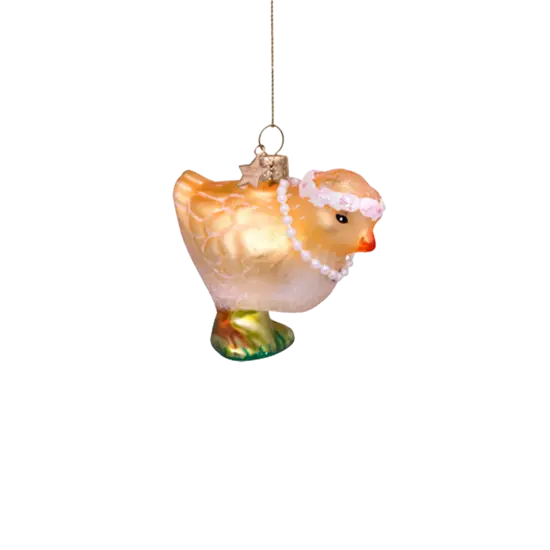 Vondels Vondels | Hängende Figuren „Chicks Easter“ aus Glas, H 6 cm, 3er-Pack