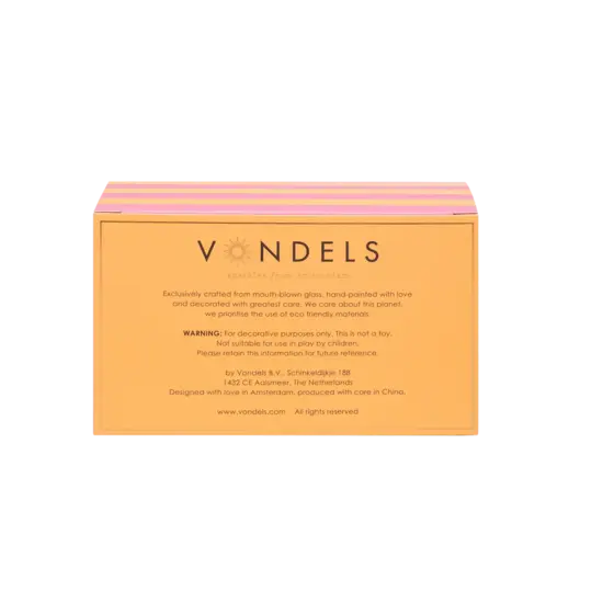 Vondels Vondels | Figurine à suspendre Bunny Makeover Pâques en verre, H 7,7 cm, lot de 3