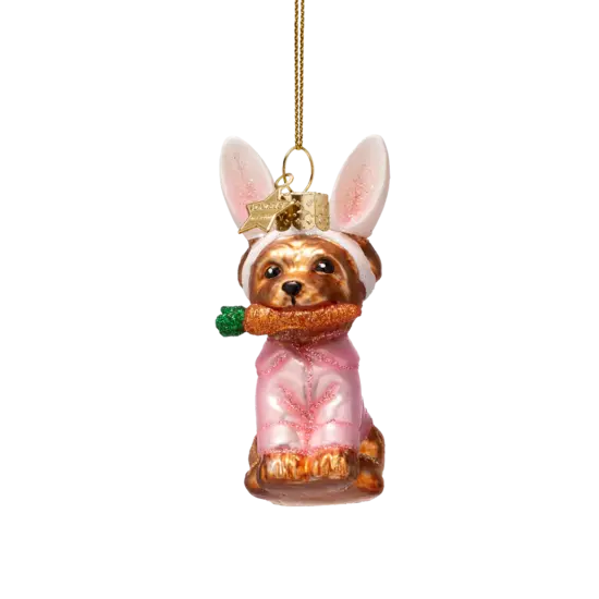 Vondels Vondels | Bunny Makeover Easter Glass Hanging Figurine H7.7cm 3-pack