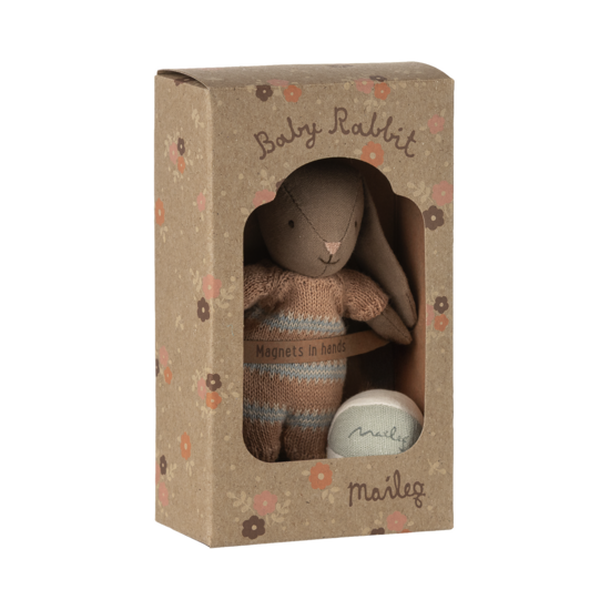 Maileg Maileg | Ensemble lapin Micro brun rose poudré