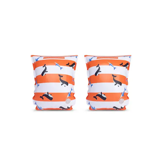 Swim Essentials Swim Essentials | Zwembandjes Ocean Stripes Oranje/Wit 2-6Y