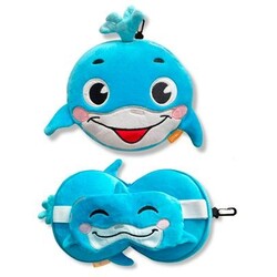 Zoonap | Nackenkissen mit Schlafmaske Billy Brown Zoonap Dolphy Dolph