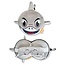 Zoonap Zoonap | Nekkussen Met Slaapmasker Billy Brown Zoonap Shaky Shark