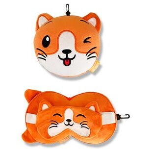 Zoonap | Neck Pillow with Sleep Mask Billy Brown Zoonap Kitty Katty