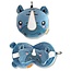 Zoonap Zoonap | Nekkussen Met Slaapmasker Billy Brown Zoonap Rocky Rhino