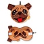 Zoonap Zoonap | Coussin pour la nuque avec masque de sommeil Billy Brown Zoonap Puggy Pug