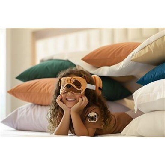 Zoonap Zoonap | Nackenkissen mit Schlafmaske Billy Brown Zoonap Puggy Pug