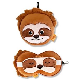 Zoonap | Nekkussen Met Slaapmasker Billy Brown Zoonap Sleepy Sloth