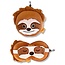 Zoonap Zoonap | Nekkussen Met Slaapmasker Billy Brown Zoonap Sleepy Sloth