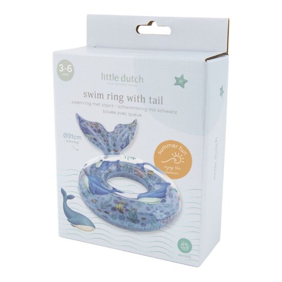 Little Dutch Little Dutch | Schwimmring Ocean World mit Schwanz Ø 91 cm