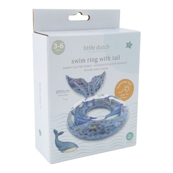 Little Dutch Little Dutch | Zwemband Ocean World Zwemring met Staart Ø91cm