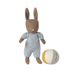 Maileg | Ensemble lapin Micro marron bleu