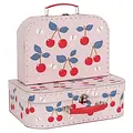 A Little Lovely Company A Little Lovely Company | Suitcase Set Of 2 Cherries