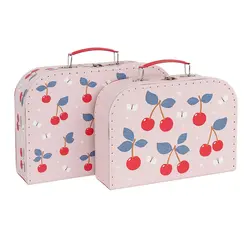 A Little Lovely Company | Suitcase Set Of 2 Cherries