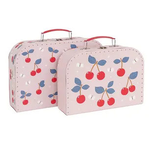 A Little Lovely Company | Suitcase Set Of 2 Cherries