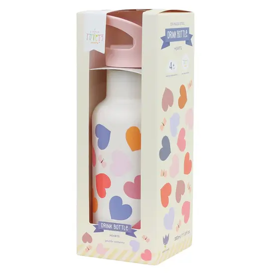 A Little Lovely Company A Little Lovely Company | Edelstahl-Trinkflasche mit Herzchen