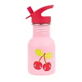 A Little Lovely Company A Little Lovely Company | Petite gourde en acier inoxydable « Joyeuses cerises »