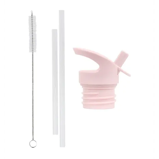 A Little Lovely Company A Little Lovely Company | Ensemble bouchon, paille et brosse « Cœurs »