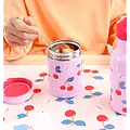 A Little Lovely Company A Little Lovely Company | Récipient alimentaire isotherme en acier inoxydable, motif cerises