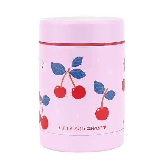 A Little Lovely Company A Little Lovely Company | Récipient alimentaire isotherme en acier inoxydable, motif cerises