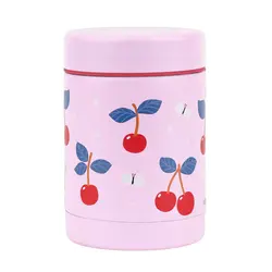 A Little Lovely Company | Récipient alimentaire isotherme en acier inoxydable, motif cerises