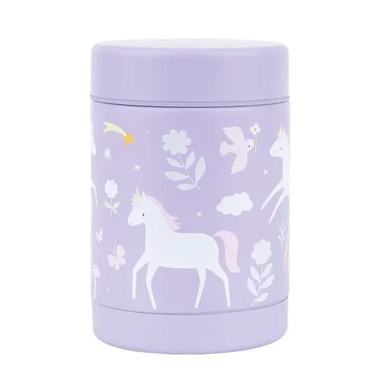 A Little Lovely Company A Little Lovely Company | Récipient alimentaire isotherme en acier inoxydable Unicorn Dreams
