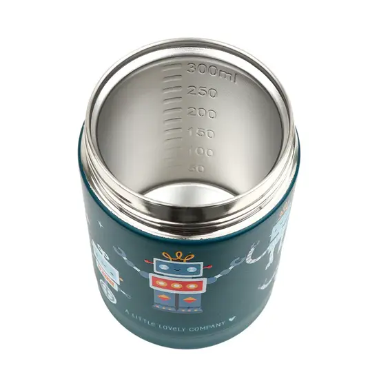 A Little Lovely Company A Little Lovely Company | Récipient alimentaire isotherme en acier inoxydable « Robots »