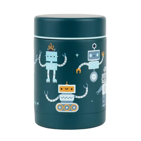 A Little Lovely Company A Little Lovely Company | Isolierter Edelstahl-Lebensmittelbehälter „Robots“