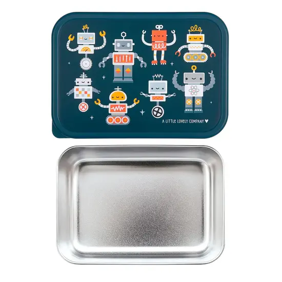 A Little Lovely Company A Little Lovely Company | Edelstahl-Brotdose „Robots“