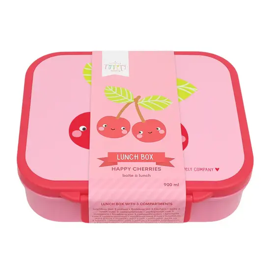 A Little Lovely Company A Little Lovely Company | Lunchbox „Fröhliche Kirschen“