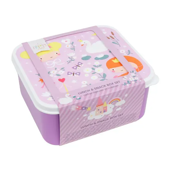 A Little Lovely Company A Little Lovely Company | Lunch & Snack Box Set Prinsessen