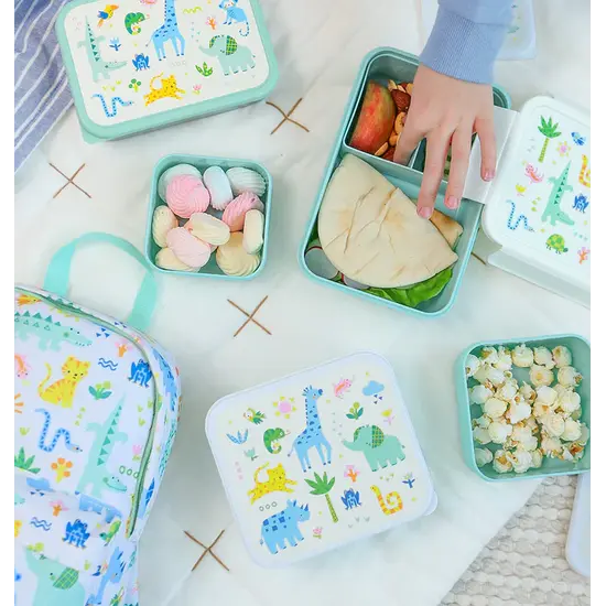 A Little Lovely Company A Little Lovely Company | Lunch- & Snackbox-Set „Jungle“
